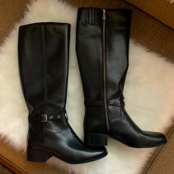 MICHAEL Michael Kors Heather Black Leather Boot size - Picture 3 of 12